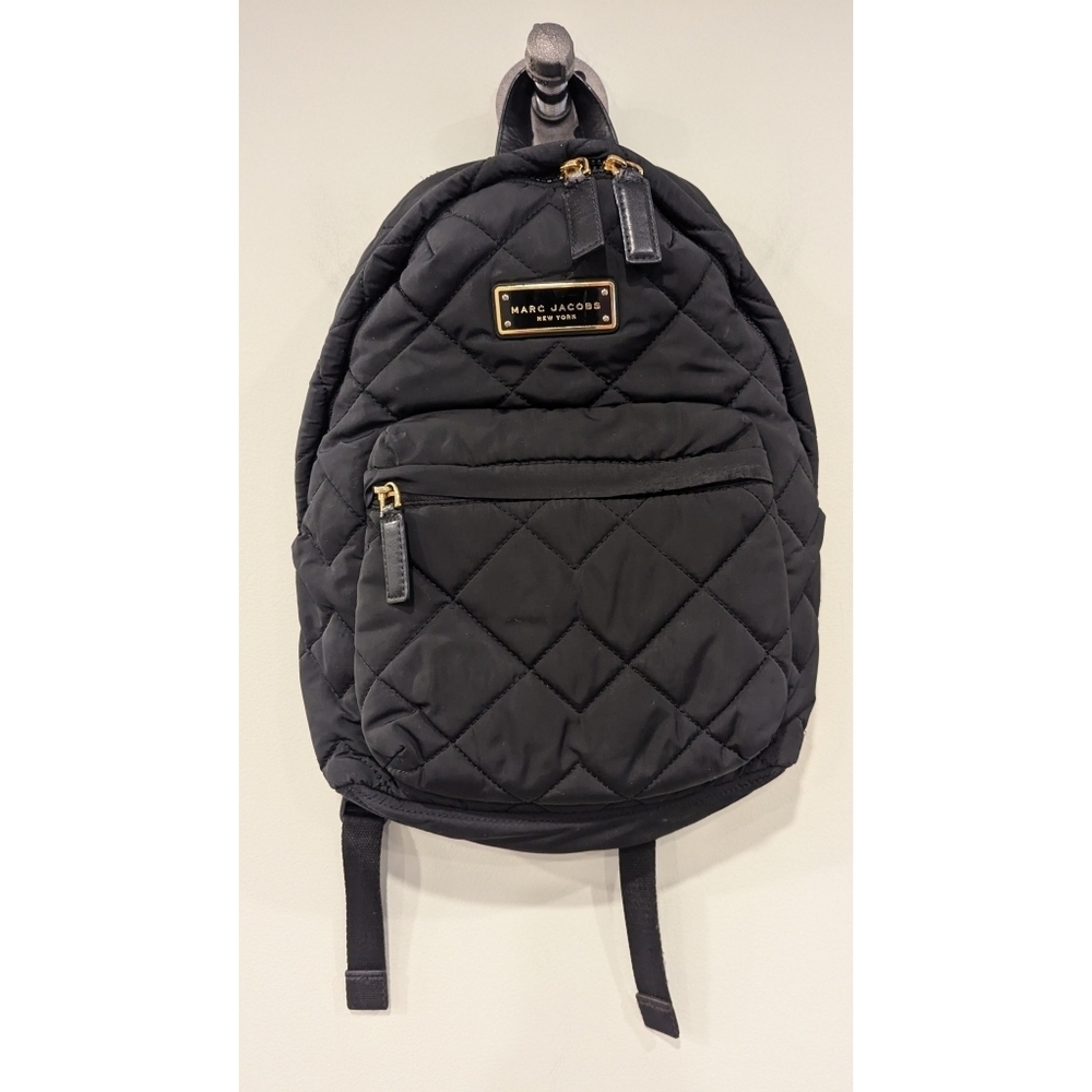 Marc Jacobs Black Quilted Nylon Backpack
